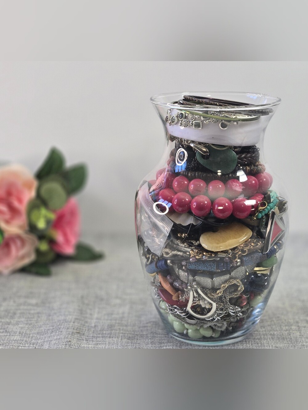 Mistery Costume Jewelry‎ Jar To Wear Or For Parts